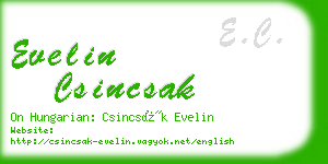 evelin csincsak business card